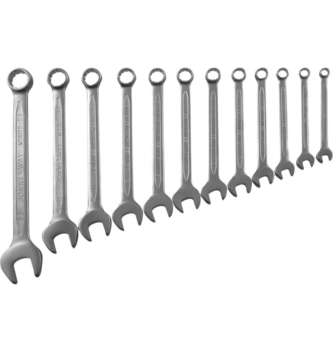 JonnesWay W26112S Набор ключей гаечных комбинированных в сумке, 8-22 мм, 12 предметов