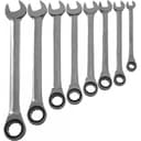 JonnesWay W45308S Набор ключей гаечных комбинированных трещоточных на держателе, 8-19 мм, 8 предметов