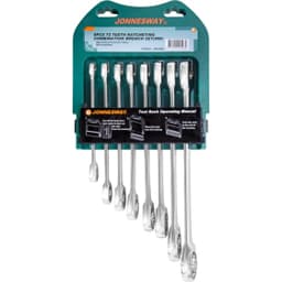 JonnesWay W45308S Набор ключей гаечных комбинированных трещоточных на держателе, 8-19 мм, 8 предметов
