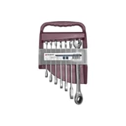 Thorvik CRWS7PR Набор ключей гаечных комбинированных трещоточных на держателе, 8-19 мм, 7 предметов