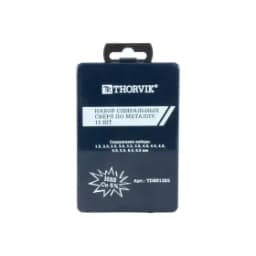 Thorvik TDBS13K5 Набор спиральных сверл по металлу HSS Co в металлическом кейсе, d1.5-6.5 мм, 13 предметов