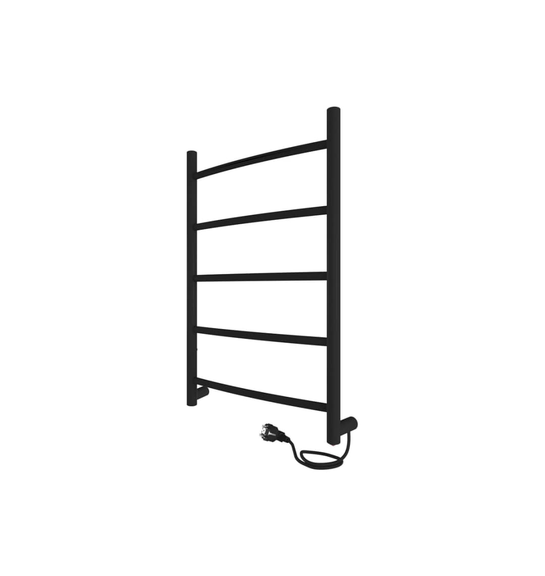 Полотенцесушитель INDIGO Arc б/п (electro) 60/40 (скр.монтаж, унив.подкл.R/L, Черный муар)