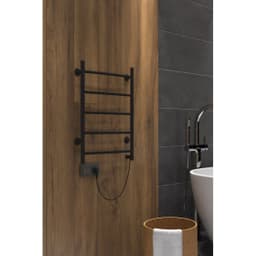 Полотенцесушитель INDIGO Arc б/п (electro) 60/40 (скр.монтаж, унив.подкл.R/L, Черный муар)