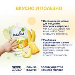 Kabrita® Фруктовое пюре со сливками козьего молока «Фруктовый смузи» с 6 месяцев, 100 г