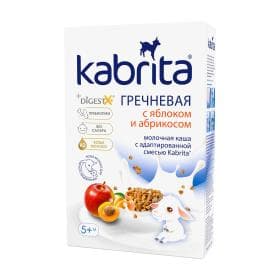 Kabrita® Гречневая каша с яблоком и абрикосом на адаптированной молочной смеси Kabrita® для детей с 5 месяцев, 180 г