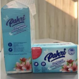 Салфетки бумажные  Pahri, 5 слоев, 6шт. в упаковке(100% бамбуковая целлюлоза)