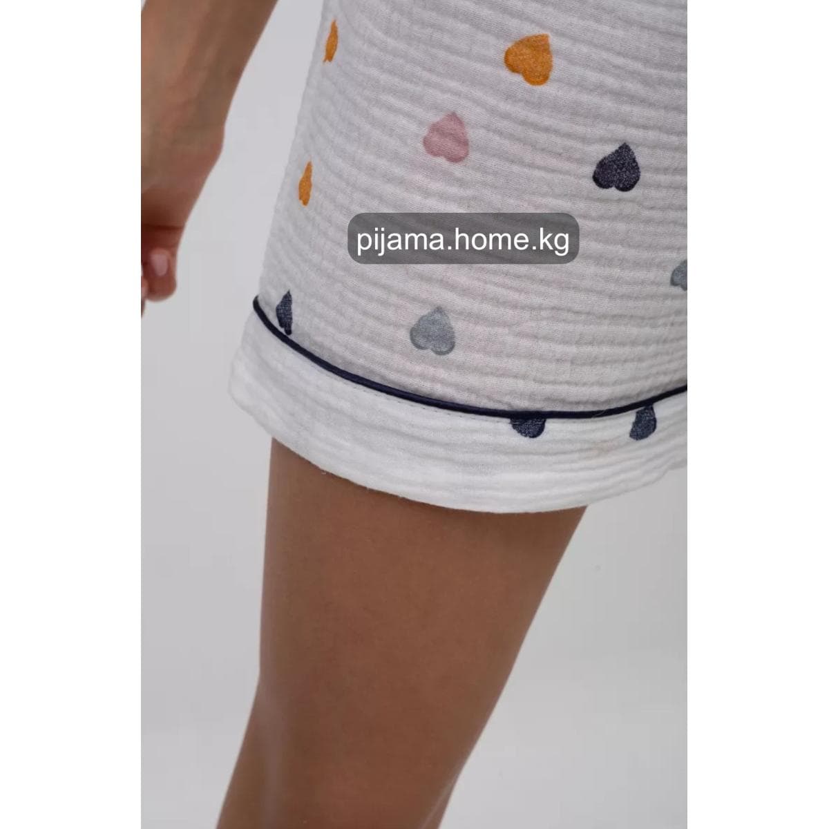 Пижама муслиновая женская 3 в 1, цвет белый