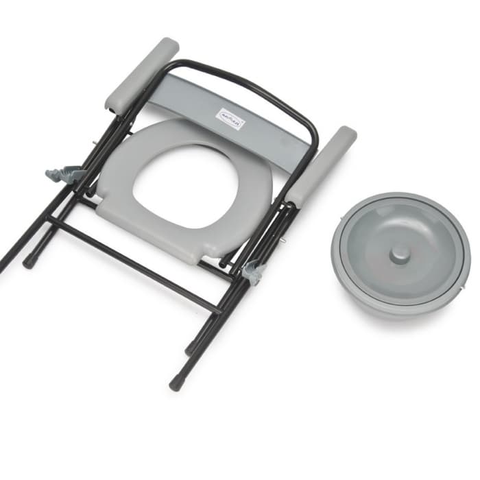 Кресло-туалет металлический складной "Комфорт" Регулировка по высоте