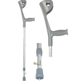 Костыль металлический с подлокотником