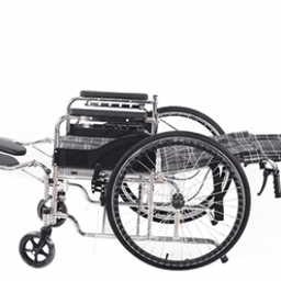 Коляска инвалидная с судном с высокой съемной спинкой КНР