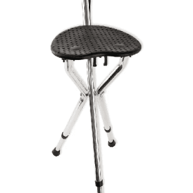 Трость металическая складная с сиденьем на 3-х ножках Т-55