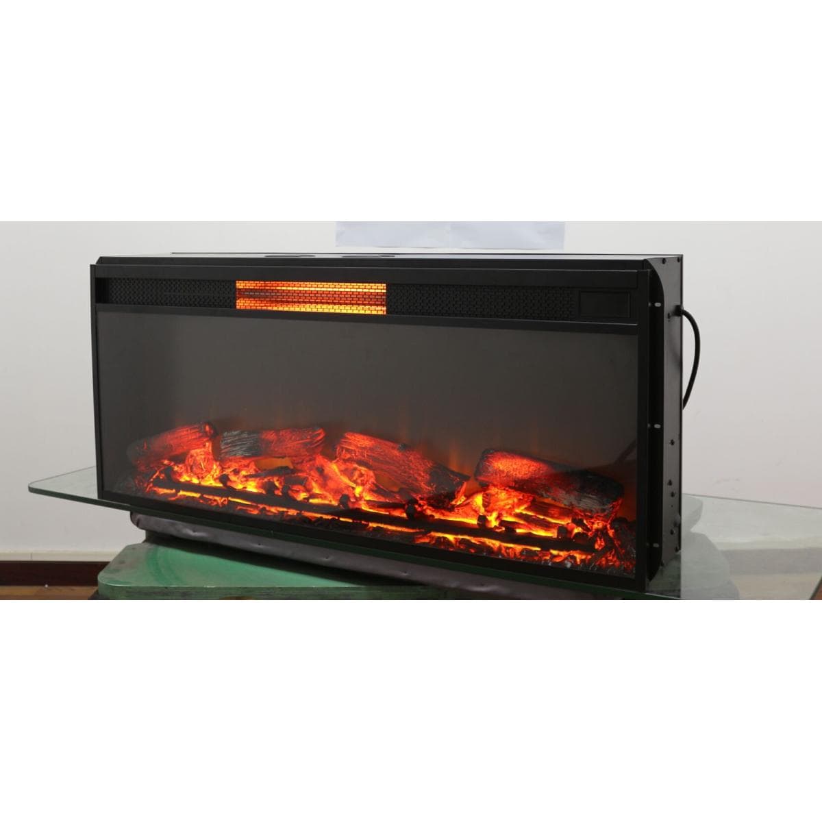 Линейный очаг InterFlame Foton 36 LED FX QZ с рамкой для наружной установки