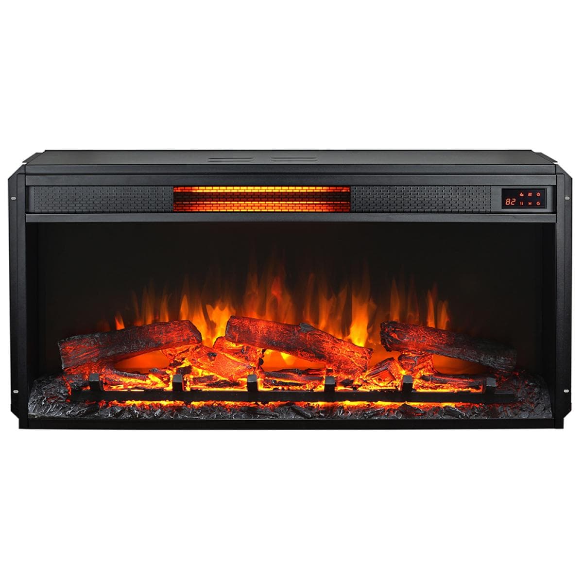 Линейный очаг InterFlame Foton 36 LED FX QZ с рамкой для наружной установки