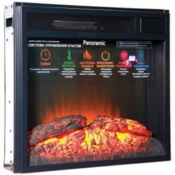 Широкоформатный очаг с прямым стеклом InterFlame Foton 23 LED FX