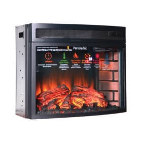 Широкоформатный очаг с панорамным стеклом InterFlame Panoramic 25 LED FX