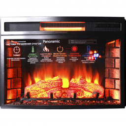 Широкоформатный очаг с панорамным стеклом InterFlame Panoramic 25 LED FX