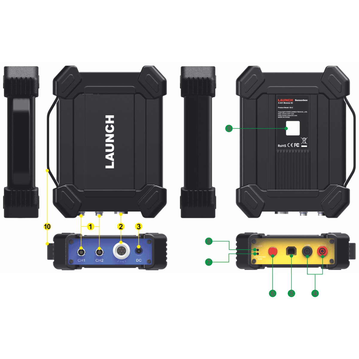 Тестер и имитатор датчиков Launch SENSOR BOX S2-2