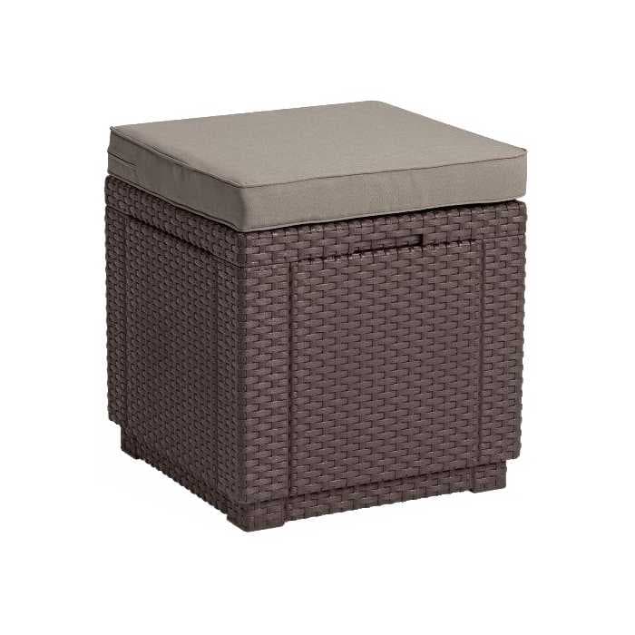 Стул Куб с подушкой (Cube with cushion) коричневый - серо-бежевый* 209435