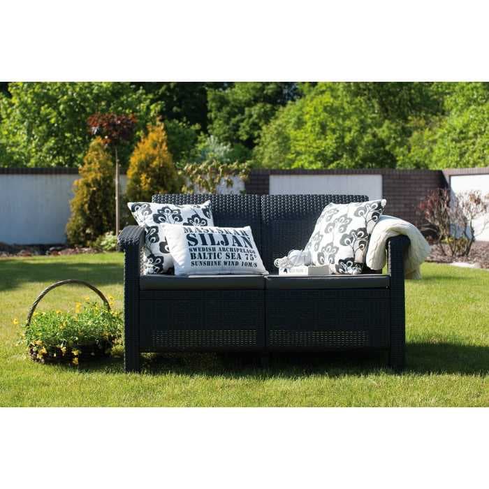 Диван Корфу Лав Сит (Corfu love seat) графит 223233
