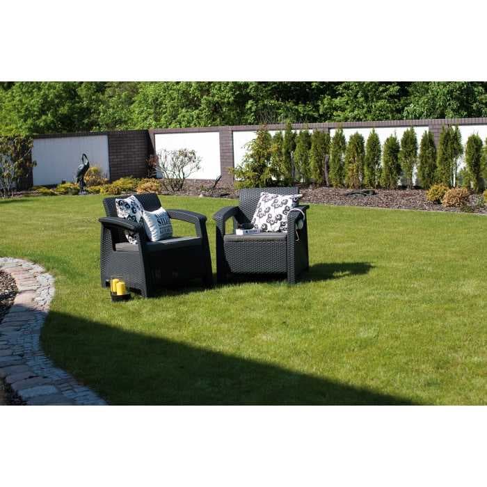 Комплект мебели Корфу дуо сэт (Corfu duo set) (2 кресла в комплекте) графит 223175