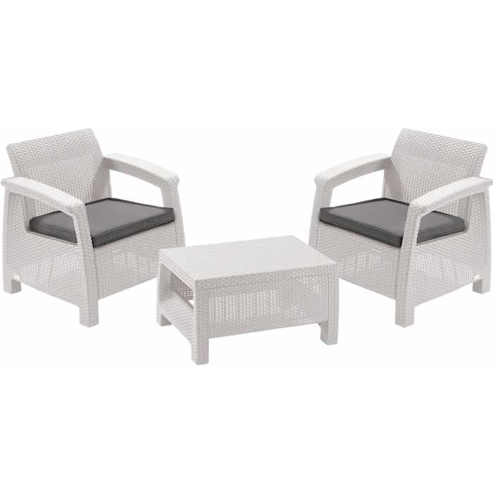 Комплект мебели Корфу Уикенд (Corfu weekend) белый 223249