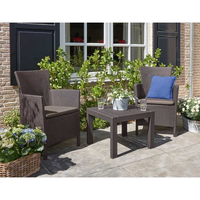 Комплект балконной мебели Росарио (Rosario balcony set) коричневый - серо-бежевый * 216939