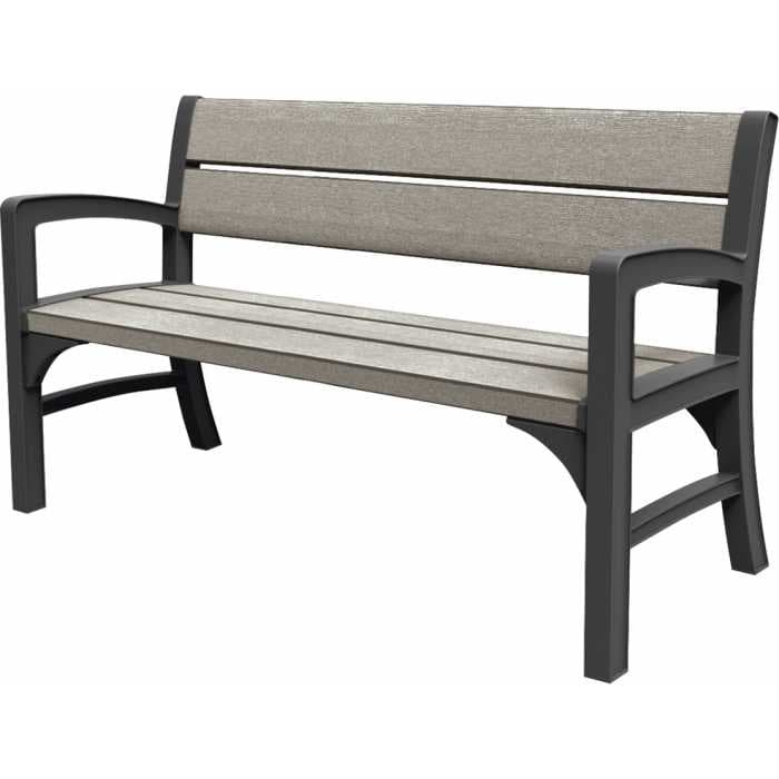 Скамья Монтеро 3-х местная (Montero Triple seat bench) графит - коричневато-серый 233158