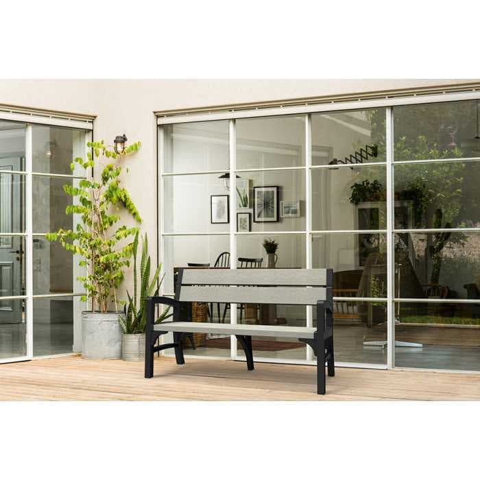 Скамья Монтеро 3-х местная (Montero Triple seat bench) графит - коричневато-серый 233158