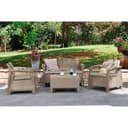 Комплект мебели Корфу сэт (Corfu set) капучино - песок 227640