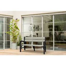 Скамья Монтеро 3-х местная (Montero Triple seat bench) графит - коричневато-серый 233158