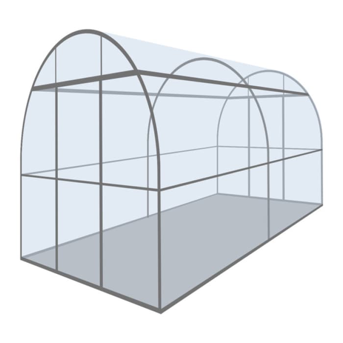 Каркас теплицы «Алексеевна-Цинк», 6 × 2,5 × 2,3 м, оцинкованная сталь, профиль 30 × 30 мм, 30 × 15 мм, без поликарбоната