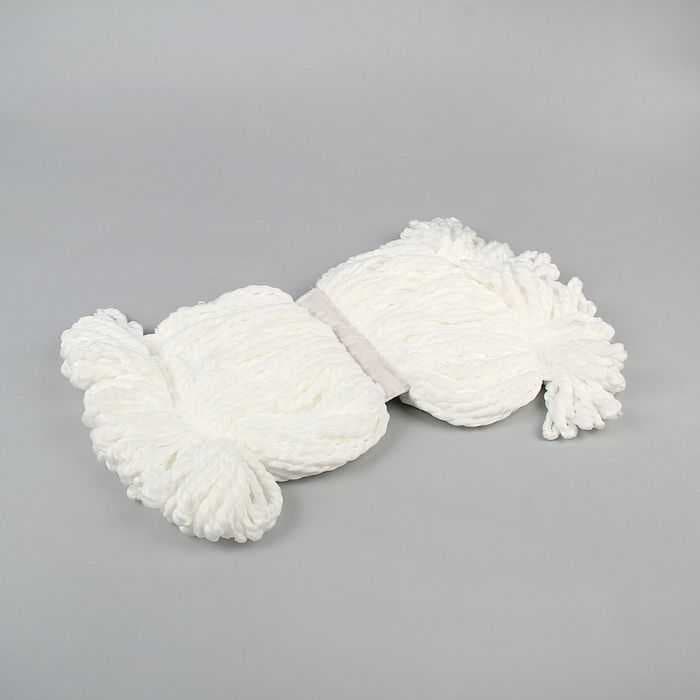 Насадка для швабры верёвочная, микрофибра 150 гр, цвет белый