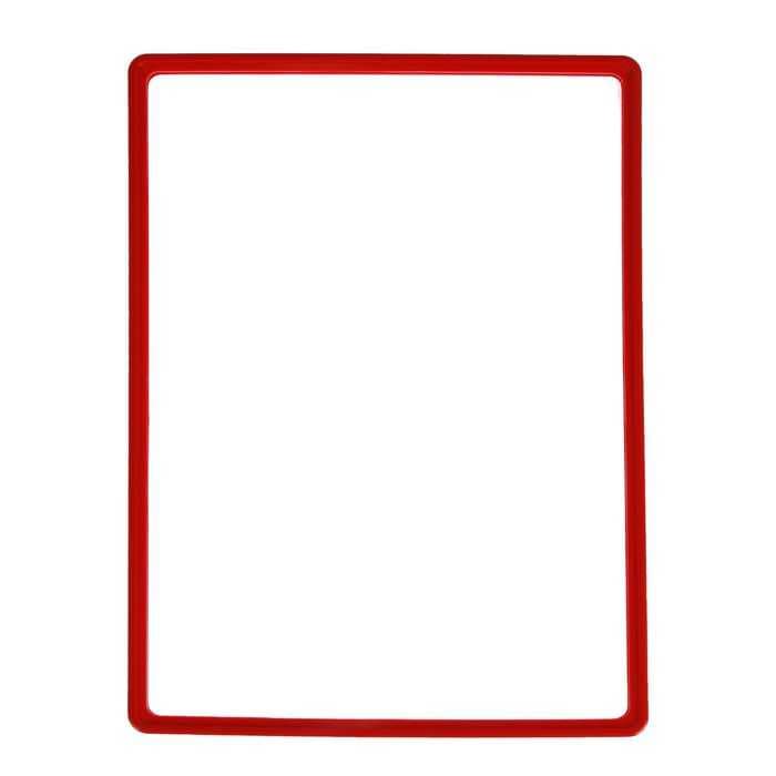 Рама из ударопрочного пластика с закругленными углами А3, без протектора, цвет красный