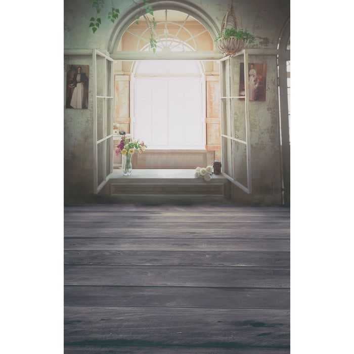 Фотофон бумага "Открытое окно" стена+пол 80х125 см