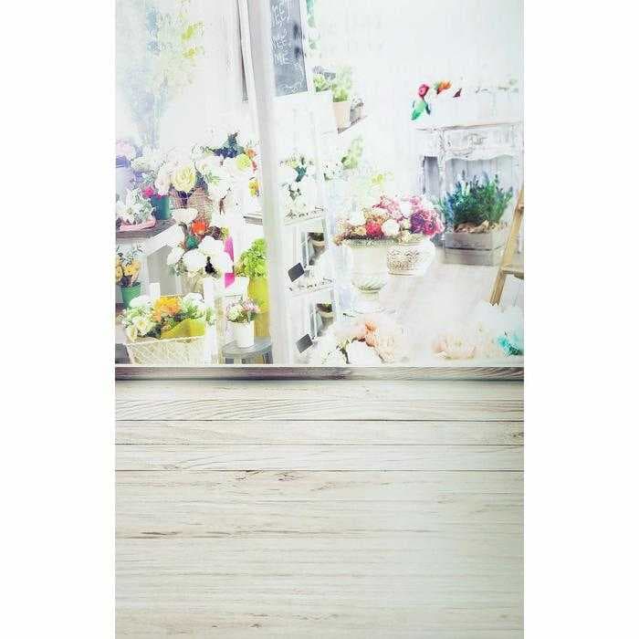 Фотофон бумага "Цветочная лавка" стена+пол 80х125 см