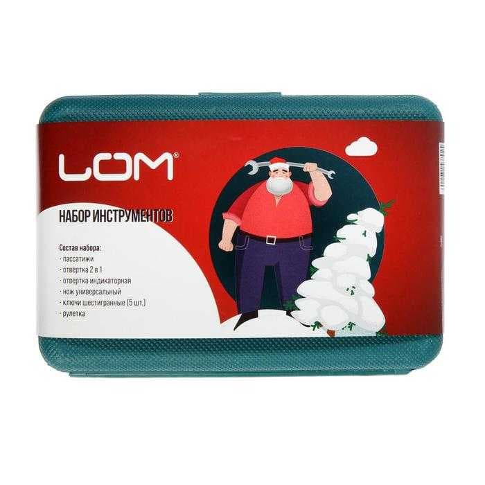 Набор инструментов в кейсе LOM "С Новым Годом", подарочная упаковка, 11 предметов