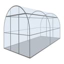 Каркас теплицы «Алексеевна-Цинк», 6 × 2,5 × 2,3 м, оцинкованная сталь, профиль 30 × 30 мм, 30 × 15 мм, без поликарбоната