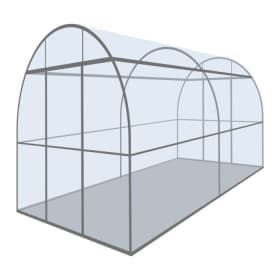 Каркас теплицы «Алексеевна-Цинк», 6 × 2,5 × 2,3 м, оцинкованная сталь, профиль 30 × 30 мм, 30 × 15 мм, без поликарбоната