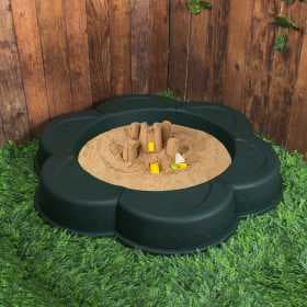 Песочница пластиковая «Ромашка», 120 ? 24 ? 120 см, тёмно-зелёная