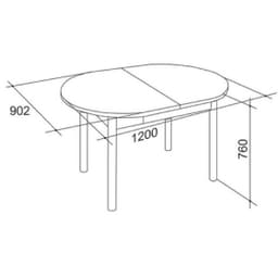 Стол обеденный "Квартет", дуб сонома