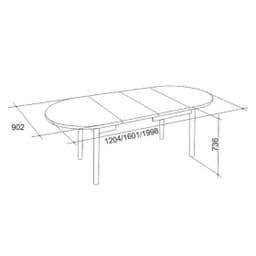 Стол обеденный "Квартет", дуб сонома