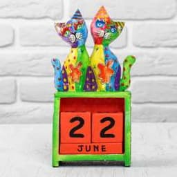 Деревянный календарь "Кошечки"11х6х22 см