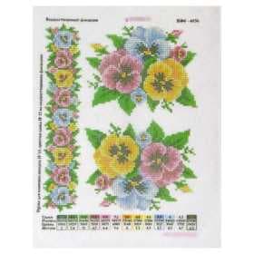 Схема на водорастворимом флизелине "Анютины глазки"