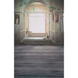 Фотофон бумага "Открытое окно" стена+пол 80х125 см