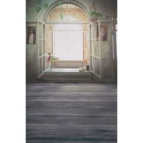 Фотофон бумага "Открытое окно" стена+пол 80х125 см