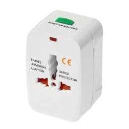 Тревел-адаптер универсальный , 3 A, 5 в 1, 100-250 В, белый