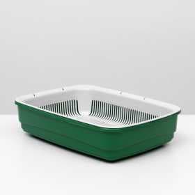 Лоток большой с сеткой Atlantis "Стандарт", 42 х 31 х 10 см, зеленый,