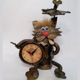 Часы-магнит «Кот с зонтом»