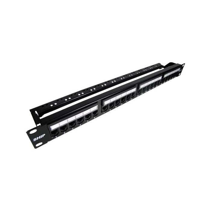 Патч Панель SHIP P197-24A, UTP, Категория 6, 19" (1U), 24 Порта