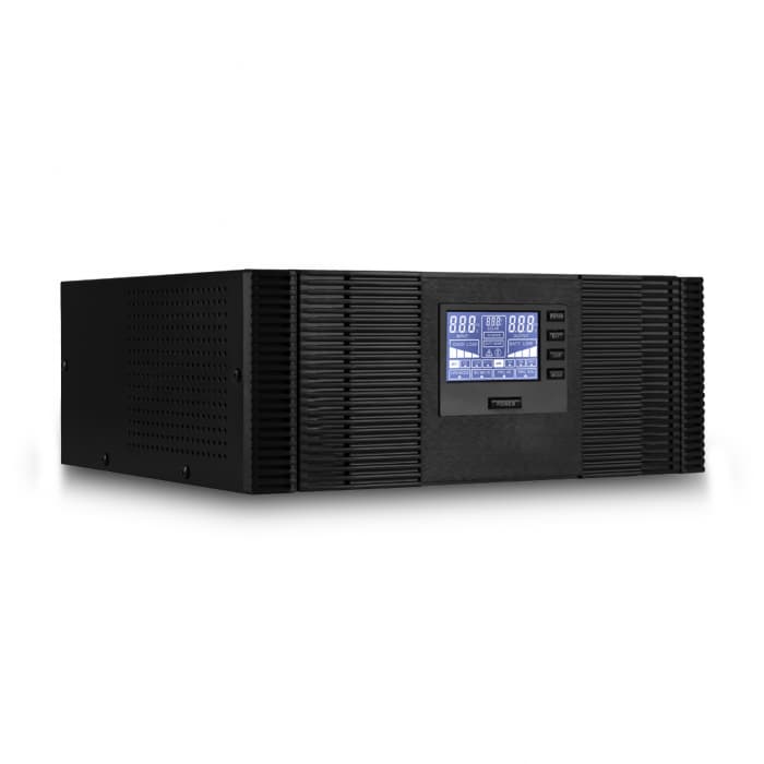 Инвертор SVC DI-1200-F-LCD, мощность 1200ВА/1000Вт, Вход 12В и/или 220В, выход 220В (Чистая синусоида на выходе), диапазон работы AVR: 145-270В, USB-порт, Функция заряда батарей 20A, Чёрный